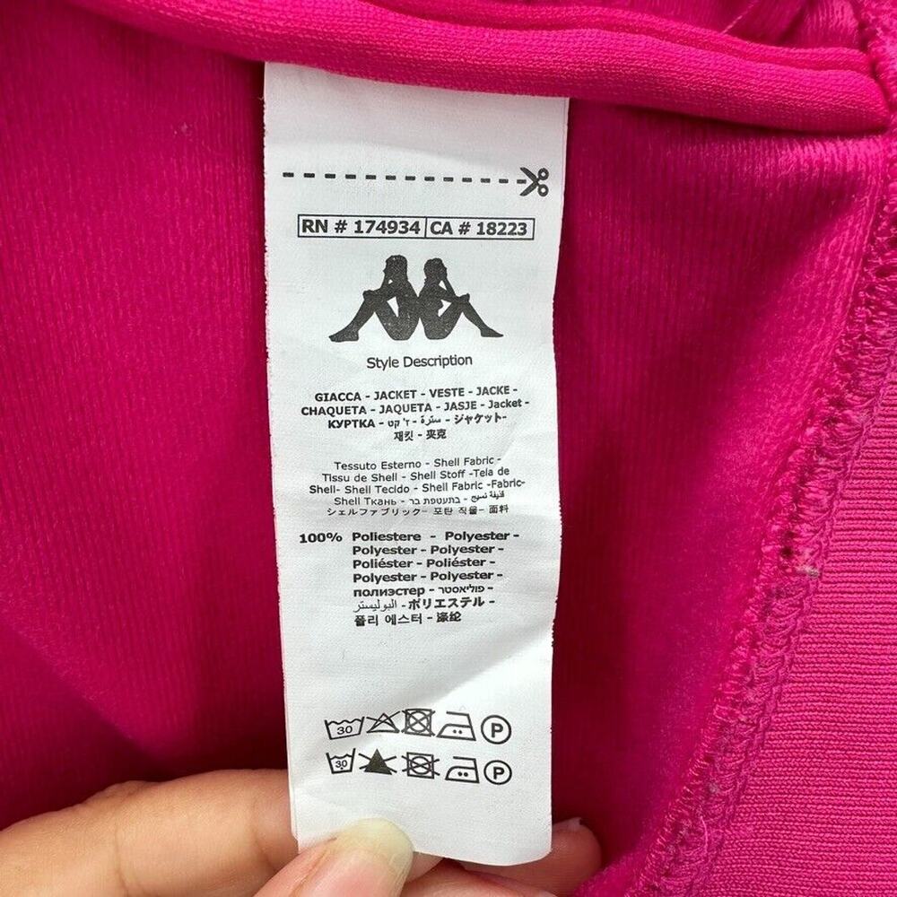 Kappa Banda Anniston Track Jacket Mens S Fushcia Pink Teal Athleisure Bloke NWT - Picture 11 of 12